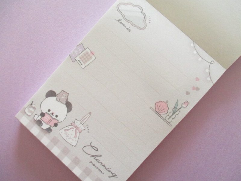 Photo1: Kawaii Cute Mini Memo Pad Q-LiA *Panda (64682)