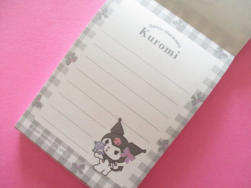 Photo1: Kawaii Cute Mini Memo Pad Kuromi Sanrio *Réve De Ruban (301288) 