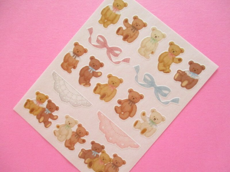 Photo3: 2 packs Kawaii Cute Masking Point Stickers Seals Set Gaia *Sweet Honey Bear (466540)