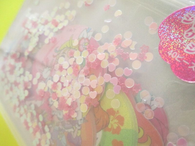 Photo1: Kawaii Cute シャカシャカ Sticker Flakes Sack in Mini Zipper Case sun-star *Tropical-Rouge Precure (2264320A)