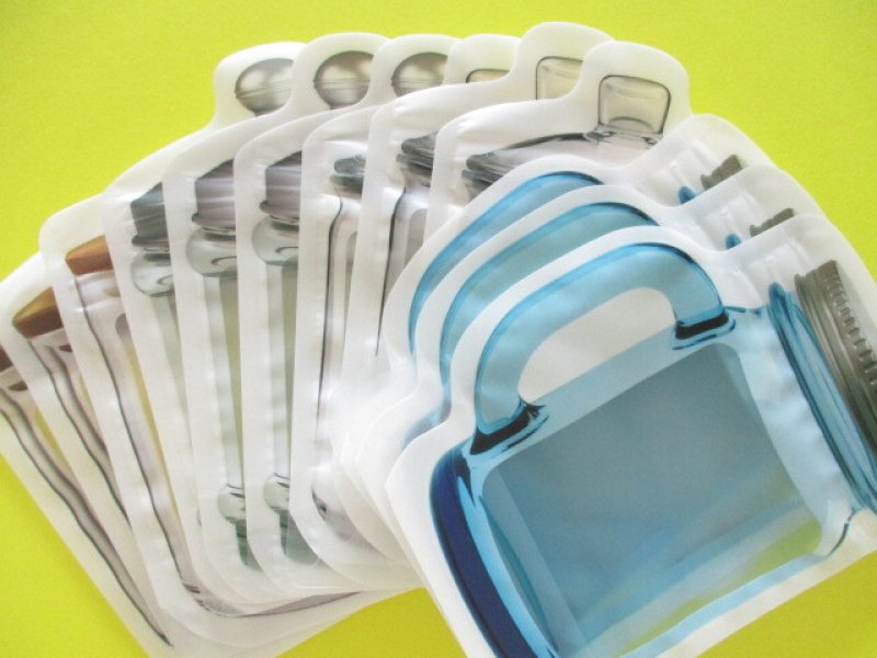 Photo3: 4 packs Kawaii Cute Standing Zipper Bags Set Crea ,Inc