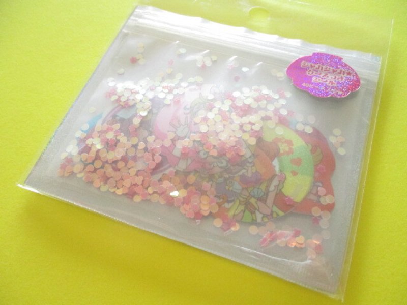 Photo1: Kawaii Cute シャカシャカ Sticker Flakes Sack in Mini Zipper Case sun-star *Tropical-Rouge Precure (2264320A) (1)