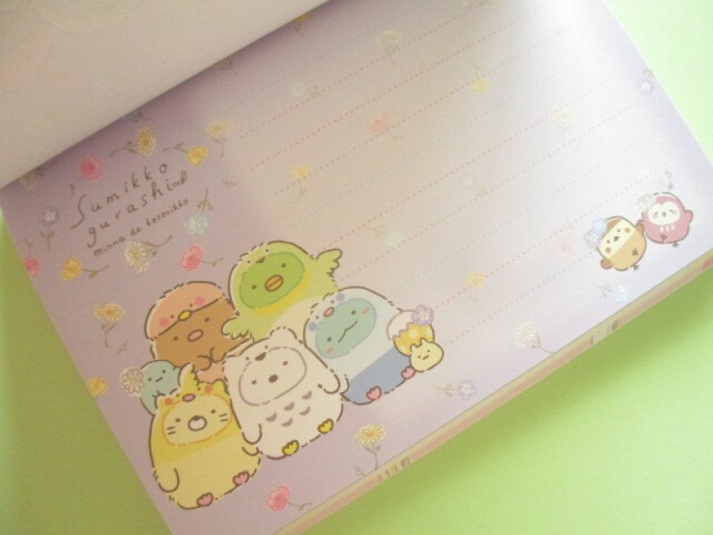 Photo1: Kawaii Cute Large Memo Pad Sumikkogurashi San-x *Playing as a Little Bird (MH09401)