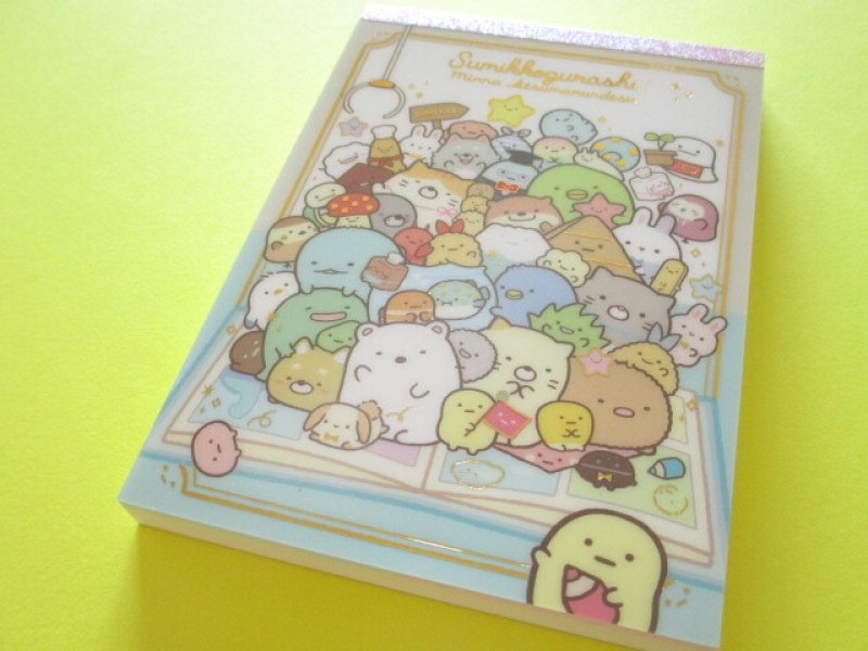 Photo1: Kawaii Cute Large Memo Pad Sumikkogurashi San-x *We all get together (MH09701) (1)