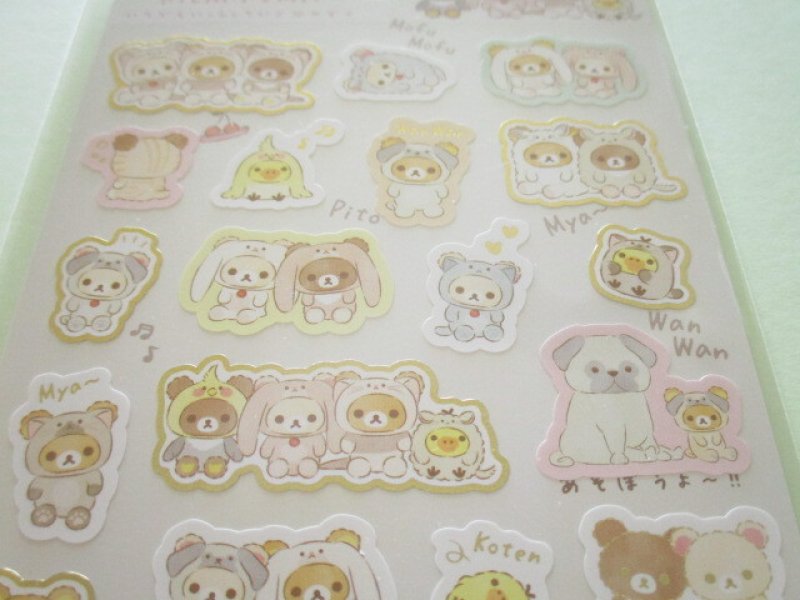 Photo1: Kawaii Cute Sticker Sheet Always with Rilakkuma San-x *Your Little Family (SE53902)