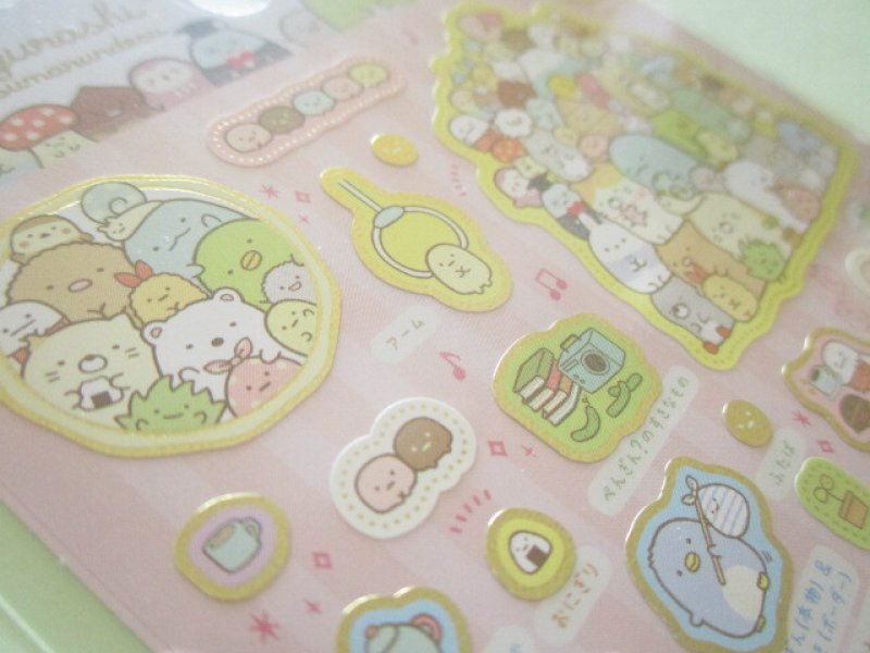 Photo3: Kawaii Cute Stickers Sheet Sumikkogurashi San-x *We all get together (SE53801)