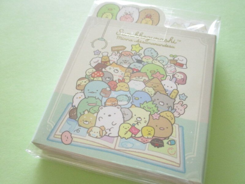 Photo1: Kawaii Cute Patapata Mini Memo Pad Set Sumikkogurashi San-x *We all get together (MH09801) (1)