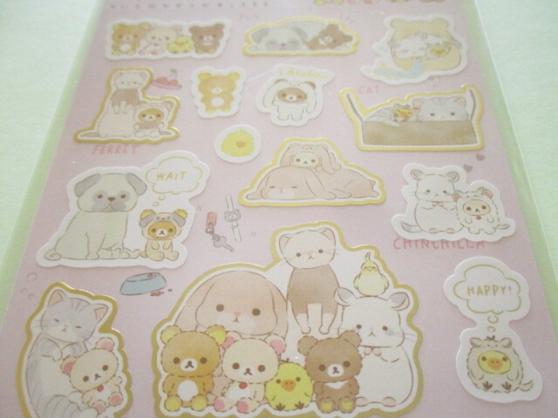 Photo1: Kawaii Cute Sticker Sheet Always with Rilakkuma San-x *Your Little Family (SE53901)