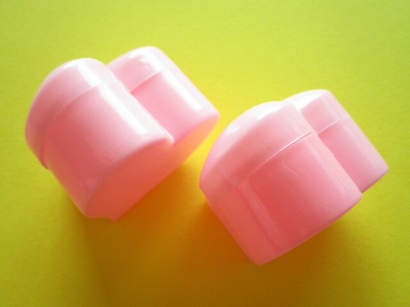 Photo1: 2 pcs Kawaii Cute Mini Plastic Cases Set *Pink Heart