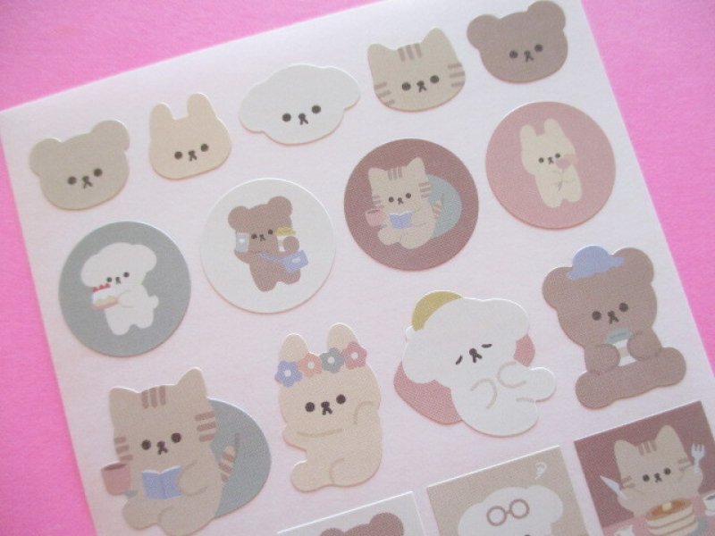 Photo2: Beautiful Masking Stick Seals Stickers Set Kyowa *Latte Color Friends (62-D15)