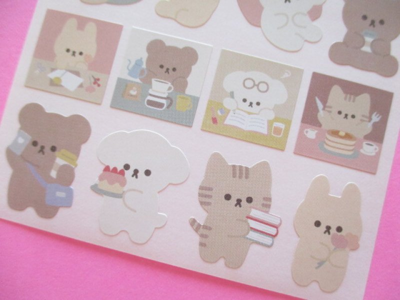 Photo3: Beautiful Masking Stick Seals Stickers Set Kyowa *Latte Color Friends (62-D15)
