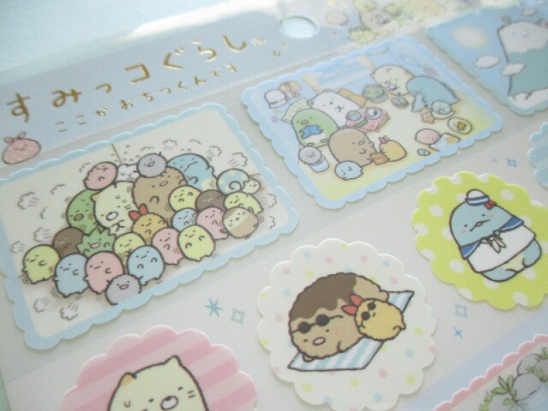 Photo3: Kawaii Cute Stickers Sheet Sumikkogurashi San-x *Picture Book Art Collection (SE55402)