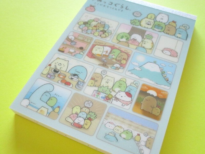 Photo1: Kawaii Cute Large Memo Pad Sumikkogurashi San-x *Picture Book Art Collection (MH12002) (1)