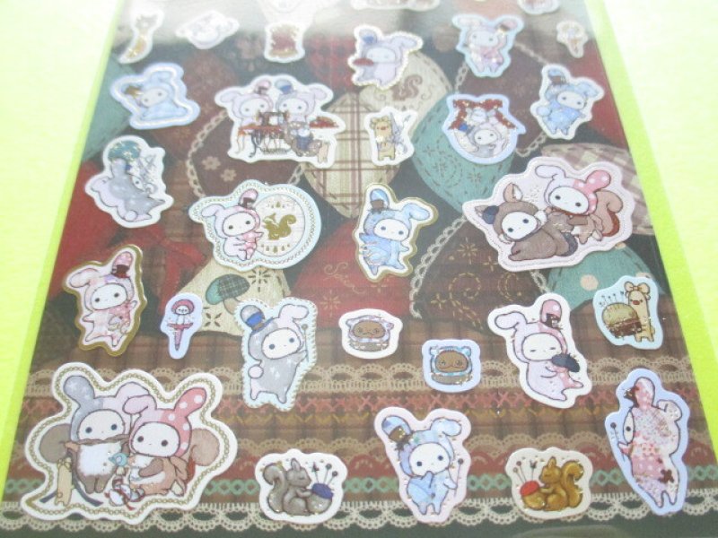 Photo2: Kawaii Cute Stickers Sheet Sentimental Circus San-x *Child Squirrel Tailor (SE55202)
