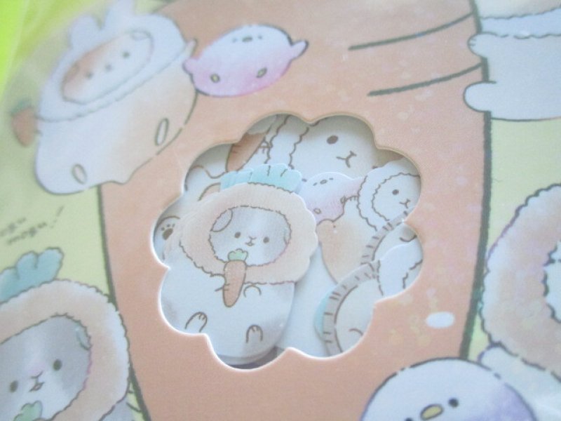 Photo1: Kawaii Cute Sticker Flakes Sack Crux *Fanimals /Carrot (112349)