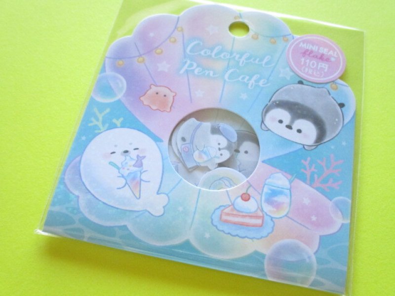 Photo1: Kawaii Cute Sticker Flakes Sack Crux *Colorful Pen Cafe (112580) (1)