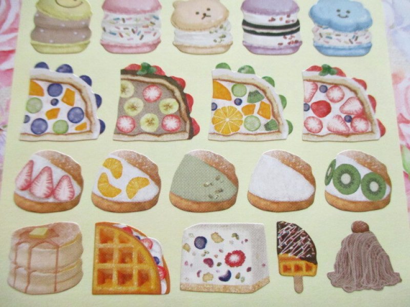 Photo3: Kawaii Cute Die Cut Seals Set Kyowa *Sweets Selection (62-D14)