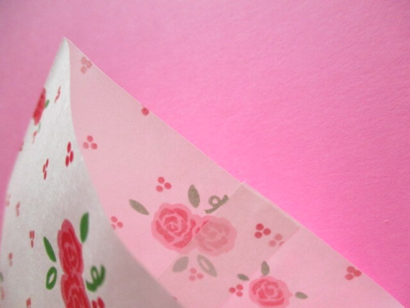 Photo3: 20 pcs Flat Paper Bags Set *Rose flower Medium size