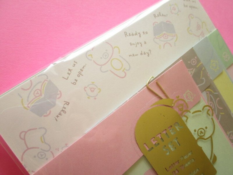 Photo1: Kawaii Cute Regular Letter Set Rilakkuma San-x *Rilakkuma's Messages (LH77501)