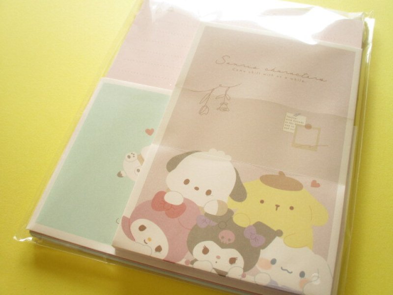 Photo1: Kawaii Cute Sanrio Characters Letter Set Cute Model *come chill with us a while (302432) (1)