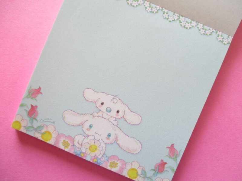 Photo3: Kawaii Cute Medium Memo Pad Cinnamoroll × たけいみき (Takei Miki) Sanrio *Pastel Bouquet  (MM-15634)