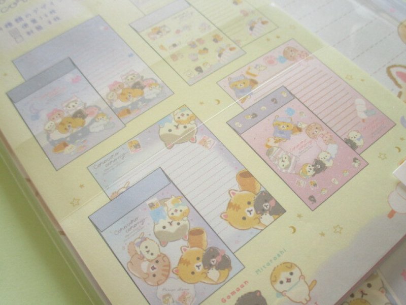 Photo3: Kawaii Cute Letter Set Corocorocoronya San-x *Sleepover Party of Shy Coronya and Kittens (LH77401)