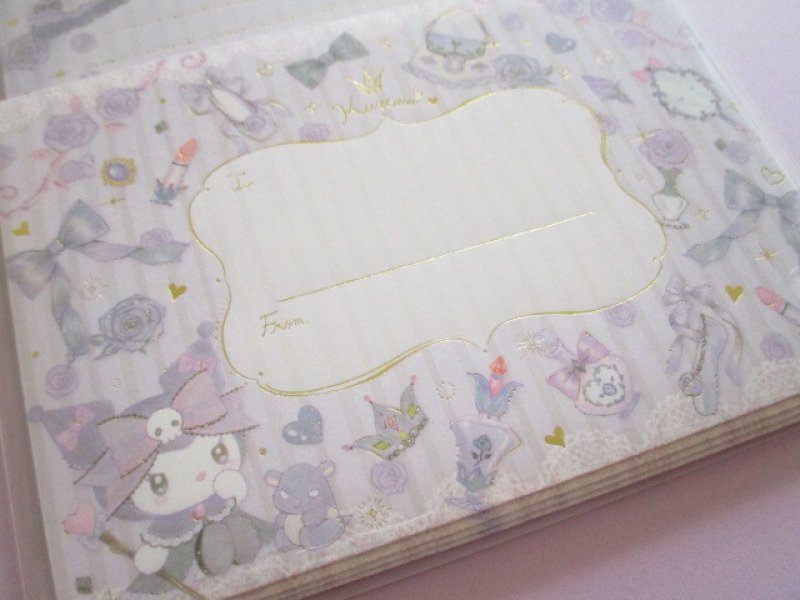 Photo2: Kawaii Cute Letter Set Kuromi × たけいみき (Miki Takei) Sanrio *Dark Feminine (LS-15655)