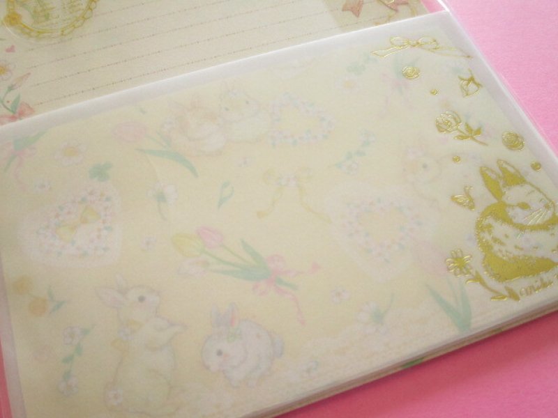Photo2: Kawaii Cute Letter Set たけい みき (Takei Miki) Clothes Pin *Yellow Rabbit (LS-15589)