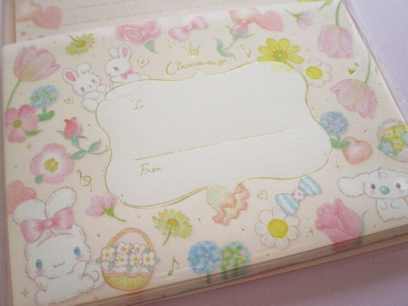 Photo2: Kawaii Cute Letter Set Cinnamoroll × たけいみき (Takei Miki) Sanrio *Pastel Bouquet (LS-15652)