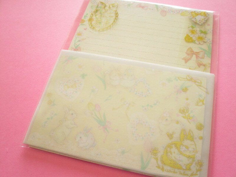 Photo1: Kawaii Cute Letter Set たけい みき (Takei Miki) Clothes Pin *Yellow Rabbit (LS-15589) (1)