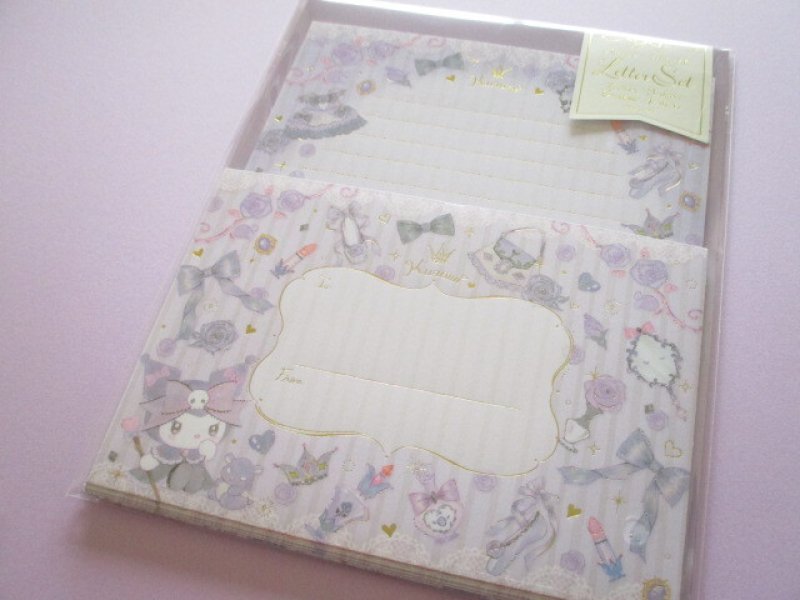 Photo1: Kawaii Cute Letter Set Kuromi × たけいみき (Miki Takei) Sanrio *Dark Feminine  (LS-15655) (1)