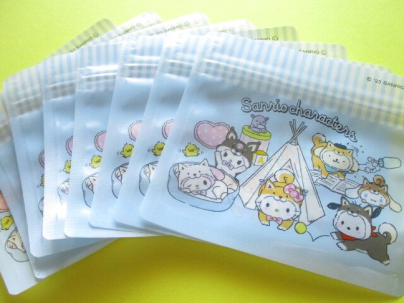 Photo1: 8 pcs Kawaii Cute Sanrio Characters Small Zipper Bags Set *Shibainu (36646)