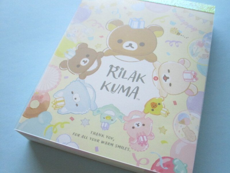 Photo1: Kawaii Cute Mini Memo Pad Rilakkuma San-x *Happy Smile For You (MH12401-1) (1)