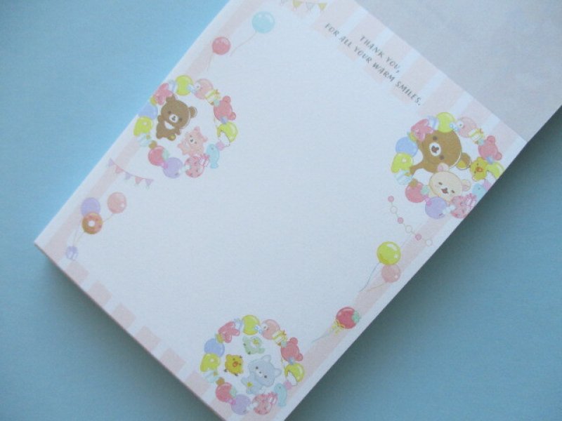 Photo1: Kawaii Cute Mini Memo Pad Rilakkuma San-x *Happy Smile For You (MH12401-2)