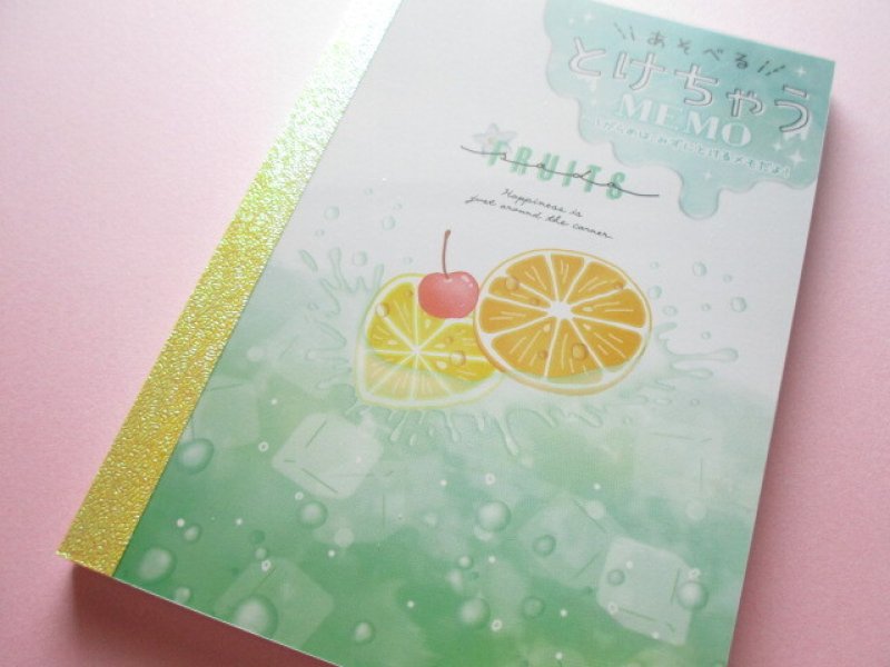 Photo1: Kawaii Cute とけちゃう Large Memo Pad Crux *FRUITS (109267) (1)
