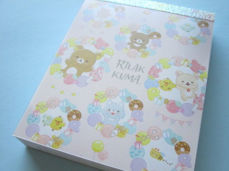 Photo1: Kawaii Cute Mini Memo Pad Rilakkuma San-x *Happy Smile For You (MH12401-2) (1)