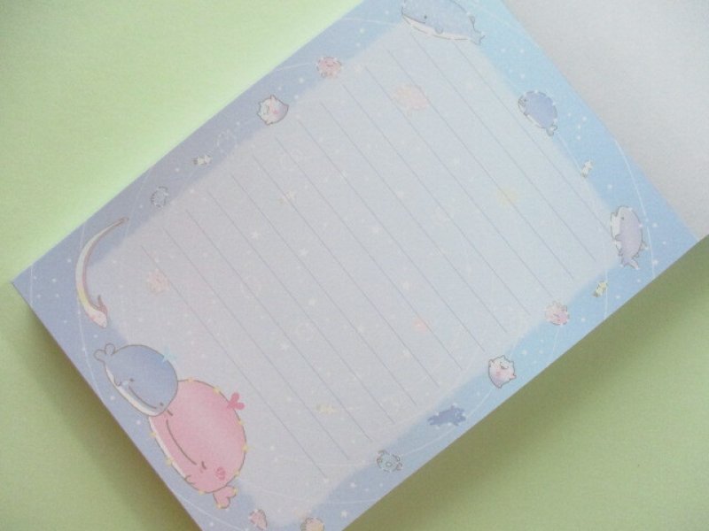 Photo1: Kawaii Cute Large Memo Pad Jinbesan San-x *Memories of Planetarium in the Deep Sea (MH14202)