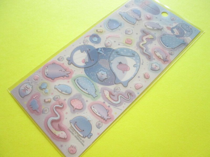 Photo1: Kawaii Cute Stickers Sheet Jinbesan San-x *Memories of Planetarium in the Deep Sea (SE56801) (1)