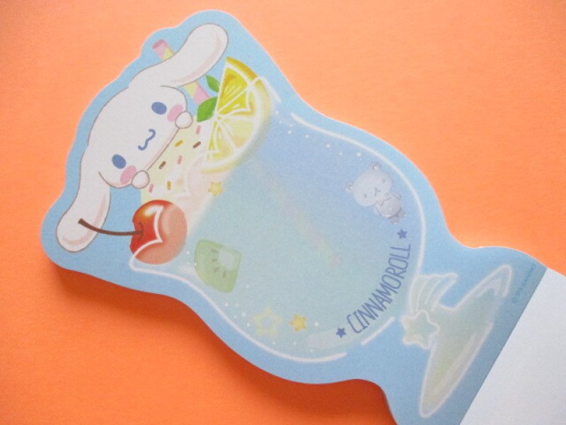 Photo1: Kawaii Cute Cream Soda Die-Cut Medium Memo Pad Sanrio Original *Cinnamoroll (30415-8) 