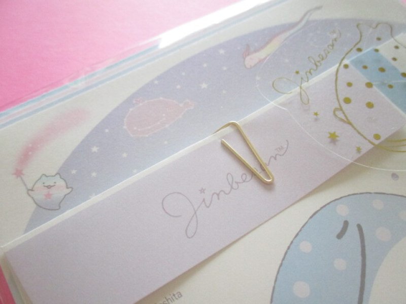 Photo1: Kawaii Cute Regular Letter Set San-x Jinbesan *Memories of Planetarium in the Deep Sea (LH77701)