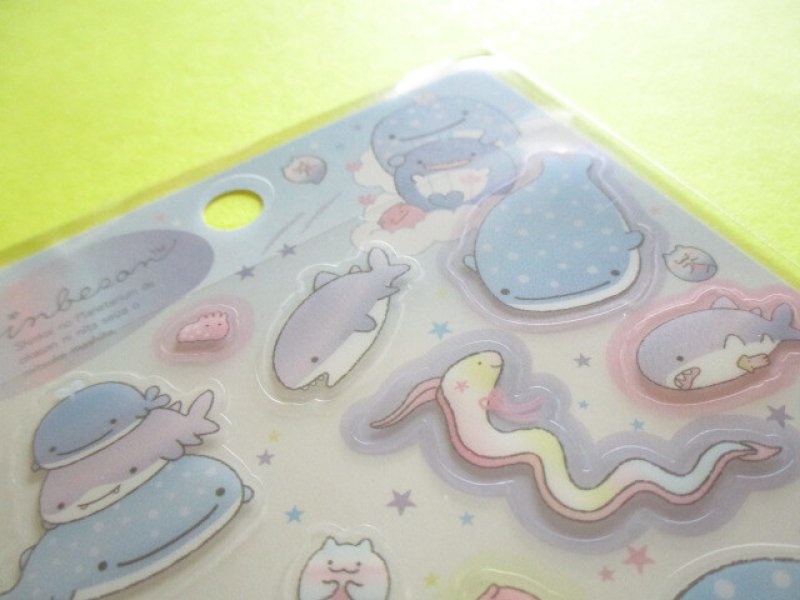 Photo3: Kawaii Cute Stickers Sheet Jinbesan San-x *Memories of Planetarium in the Deep Sea (SE56801)