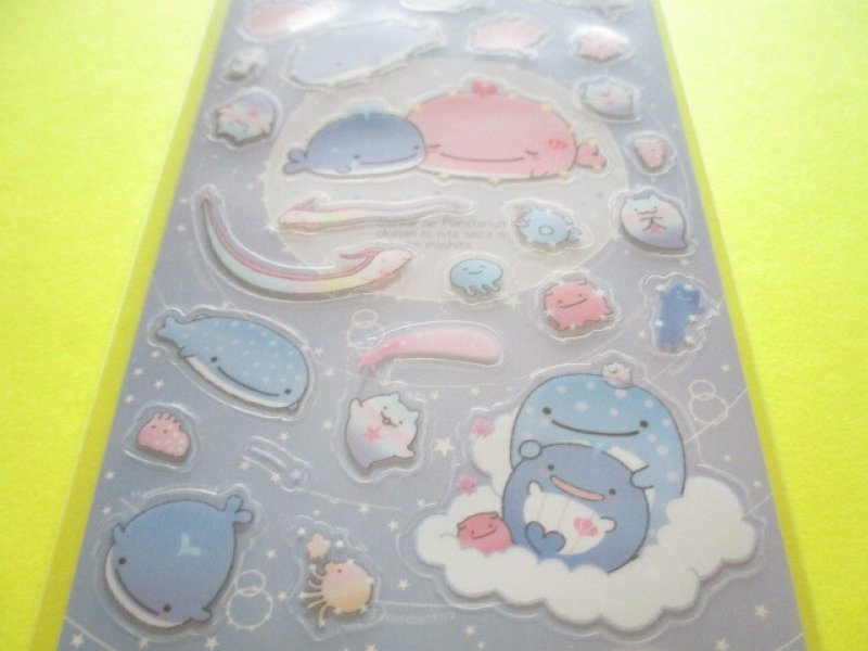 Photo2: Kawaii Cute Stickers Sheet Jinbesan San-x *Memories of Planetarium in the Deep Sea (SE56802)