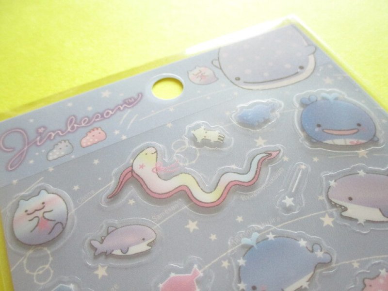 Photo3: Kawaii Cute Stickers Sheet Jinbesan San-x *Memories of Planetarium in the Deep Sea (SE56802)