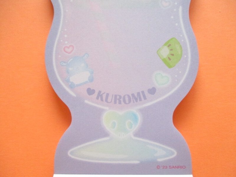 Photo3: Kawaii Cute Cream Soda Die-Cut Medium Memo Pad Sanrio Original *Kuromi (30432-8)