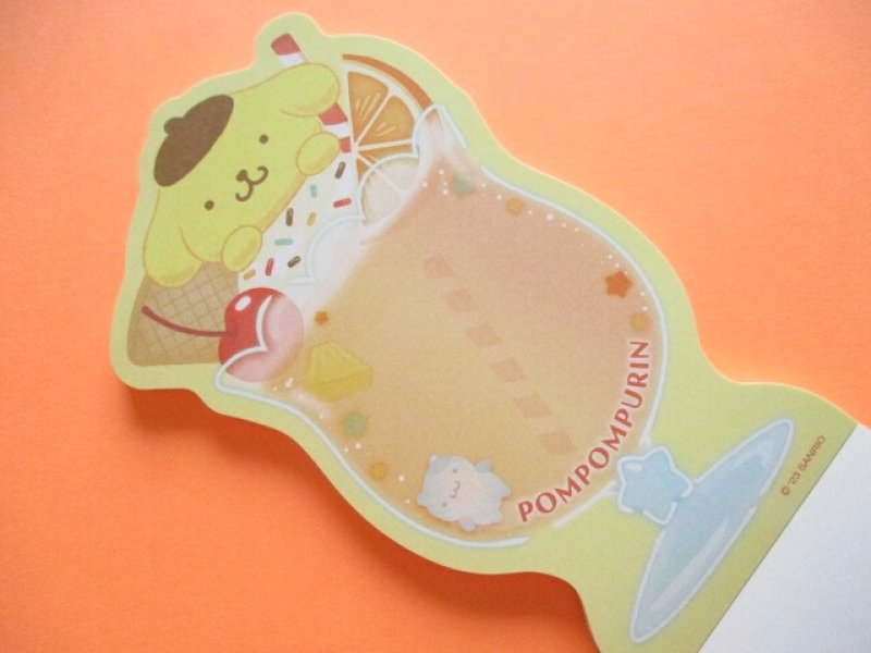 Photo1: Kawaii Cute Cream Soda Die-Cut Medium Memo Pad Sanrio Original *POMPOMPURIN (30420-4) 
