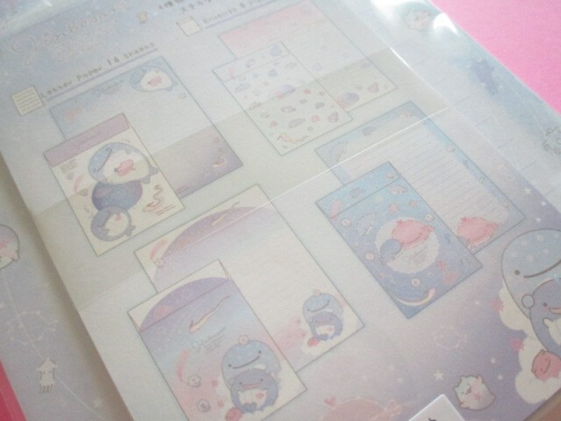 Photo3: Kawaii Cute Regular Letter Set San-x Jinbesan *Memories of Planetarium in the Deep Sea (LH77701)