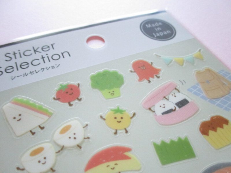 Photo3: Kawaii Cute Design Stickers Sheet Gaia *Friendly Food (466633-1)