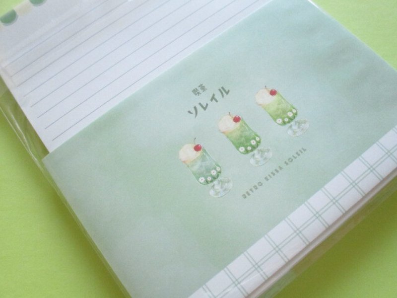Photo3: Kawaii Cute Letter Set Retro Cafe Solaire Q-LiA *木漏れ日のメロンソーダ (70241)