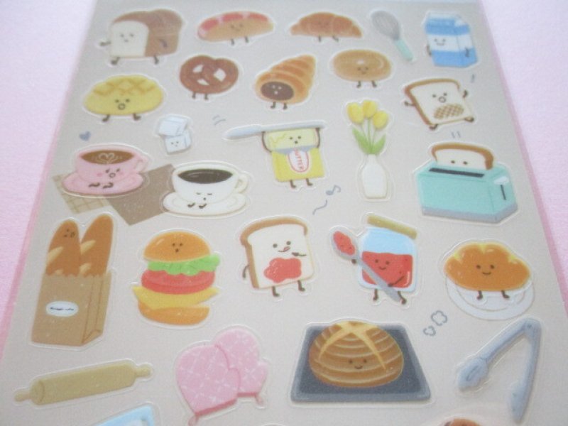 Photo1: Kawaii Cute Design Stickers Sheet Gaia *Friendly Food (466633-2)