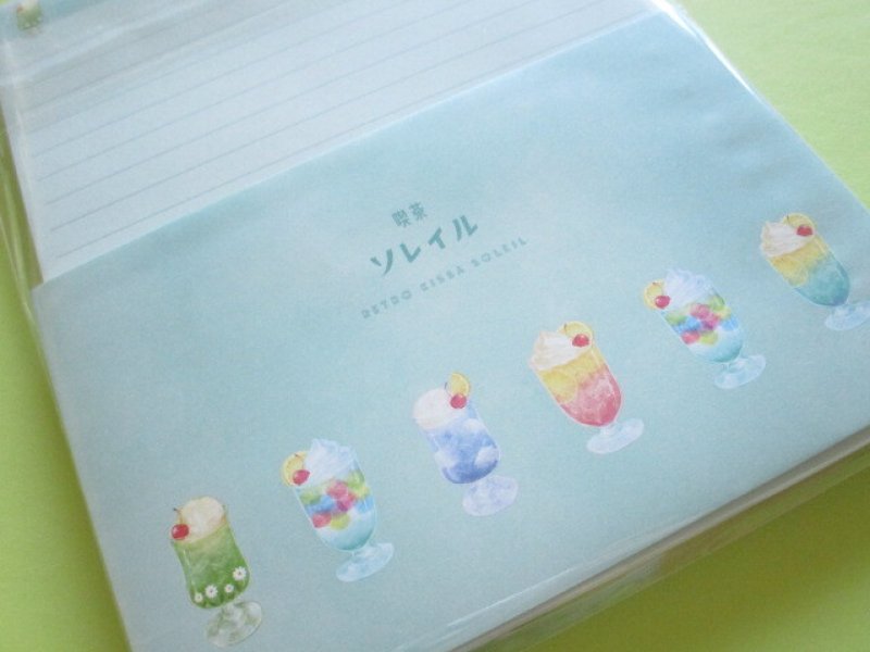 Photo3: Kawaii Cute Letter Set Retro Cafe Solaire Q-LiA *まどろむ午後のゼリーポンチ (70243)